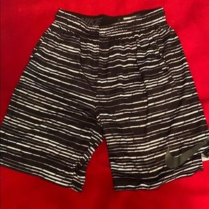 Black and white athletic shorts